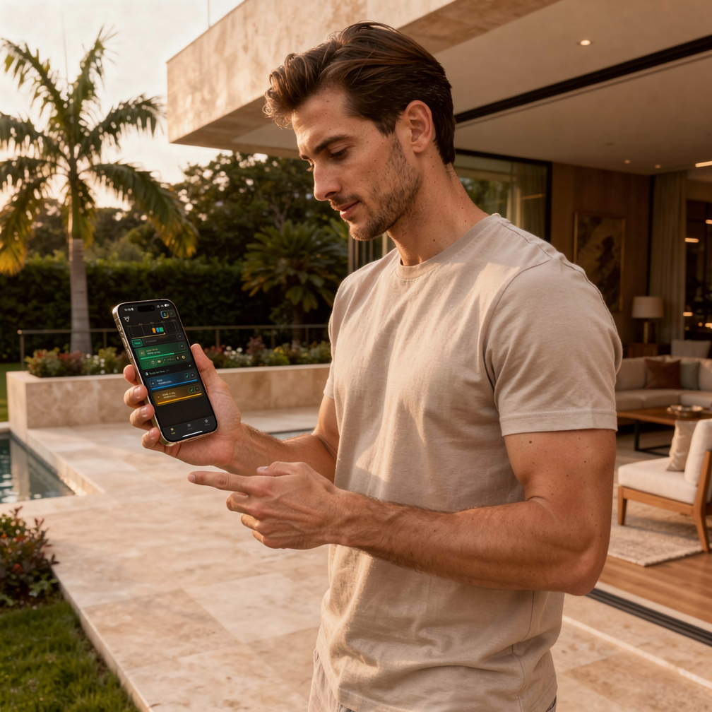 Osoba korzystająca z Tactido przy biurku